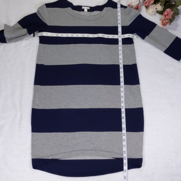 Gap Striped Shift Dress Size Small 3/4 Sleeve - Picture 7 of 8